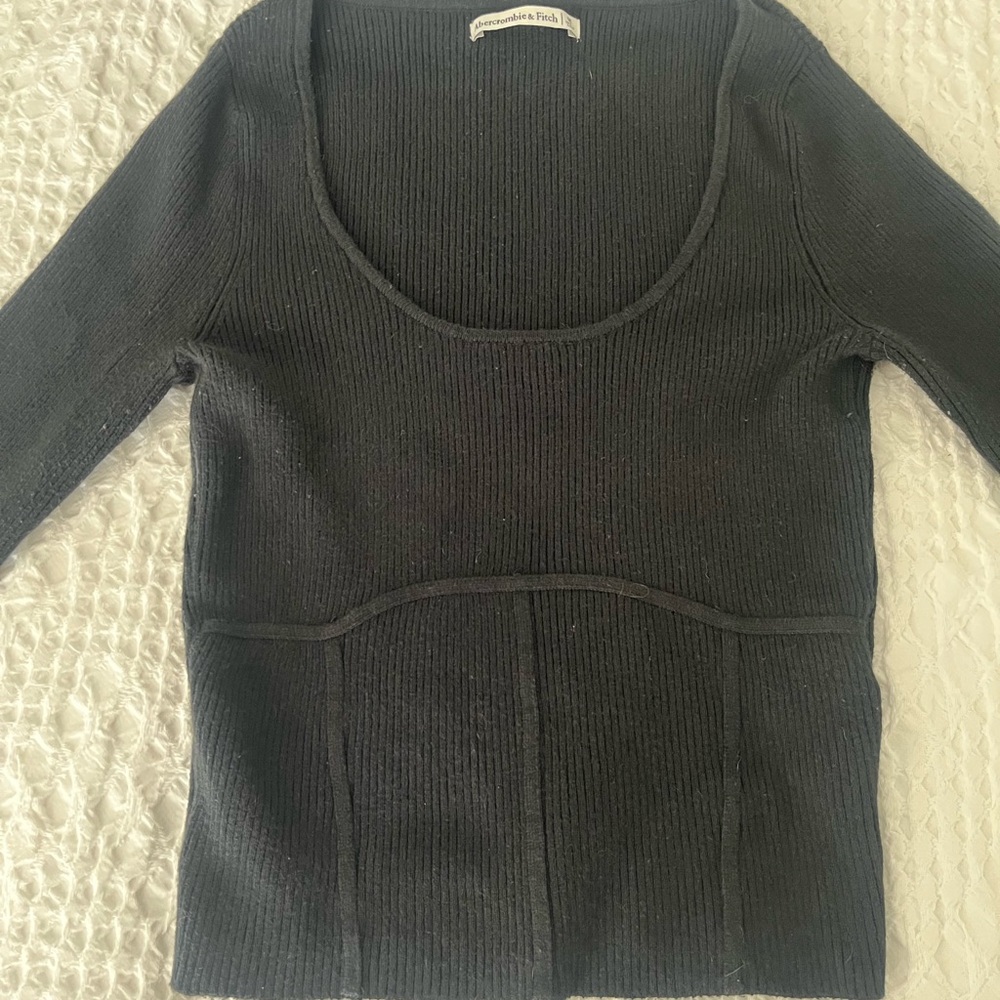 Women's Abercrombie Black Thin Sweater